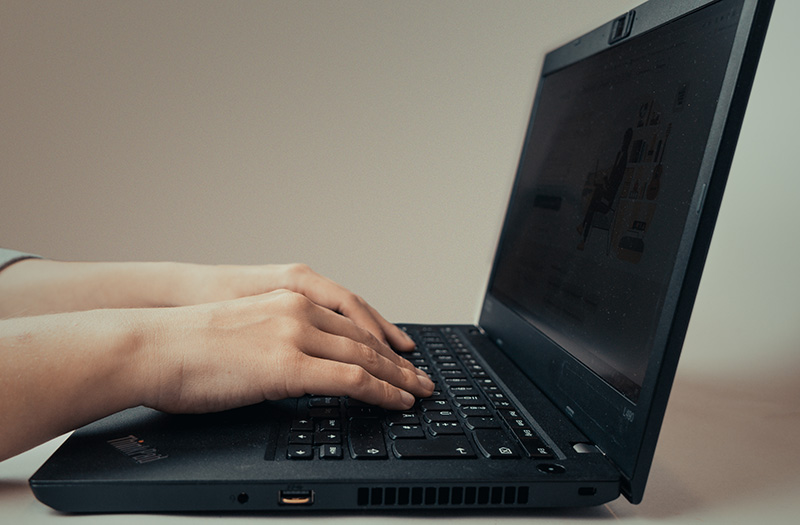 Am PC Tippen-seitlich